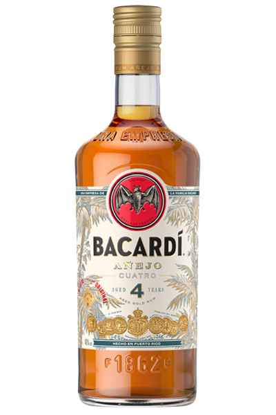 bacardi rum 4 añejo