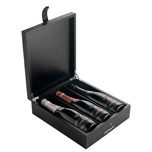cofanetto nero in legno ferrari perle nero rose bianco