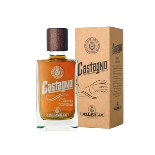 dellavalle grappa affinata in botti di castagno astuccio