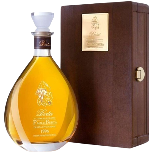 grappa invecchiata berta paolo berta 70 cl con cassetta di legno 1